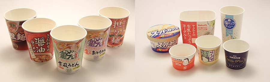 カップ麺容器、納豆・アイスクリーム・ヨーグルト容器